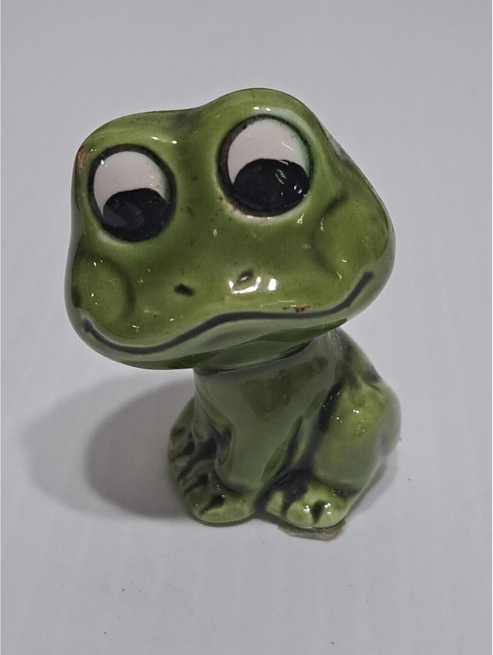 Vtg Sears Roebuck Neil Frog Looking Down-Figure Has Glue On Bottom Chip Canister
